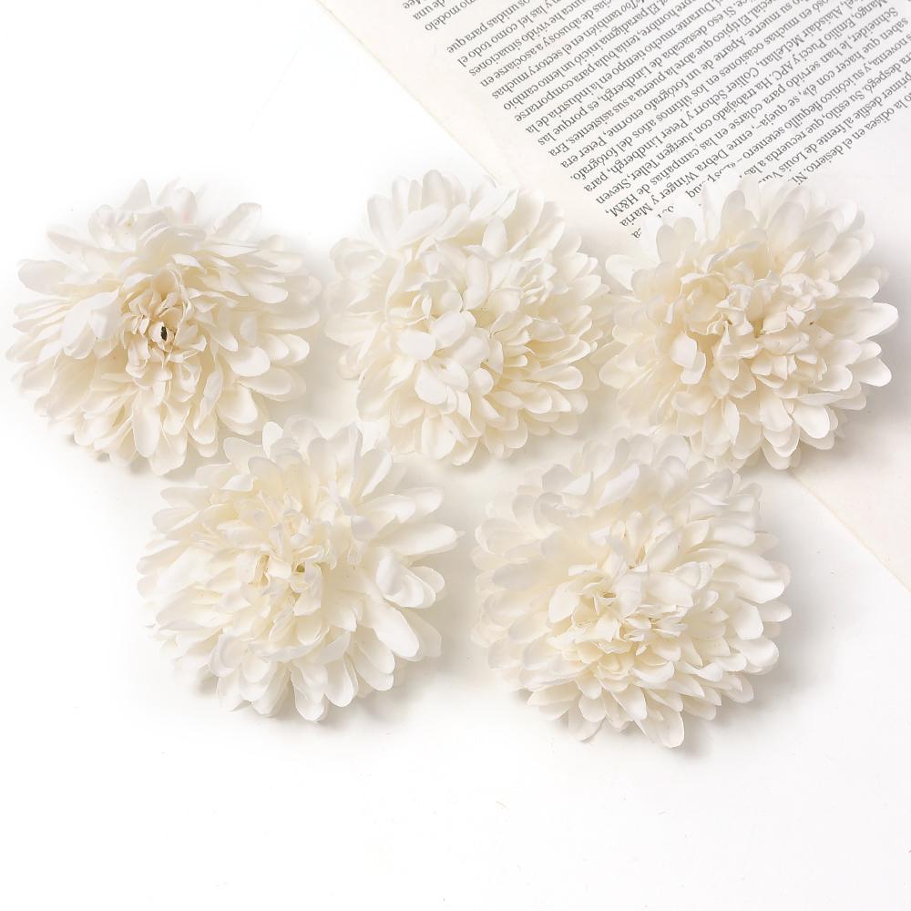 5Pcs Silk Artificial Flowers 7cm Dahlias 10 Colors Garland Accessories Home Decor Wedding Decoration Wall Hanging Garden DIY