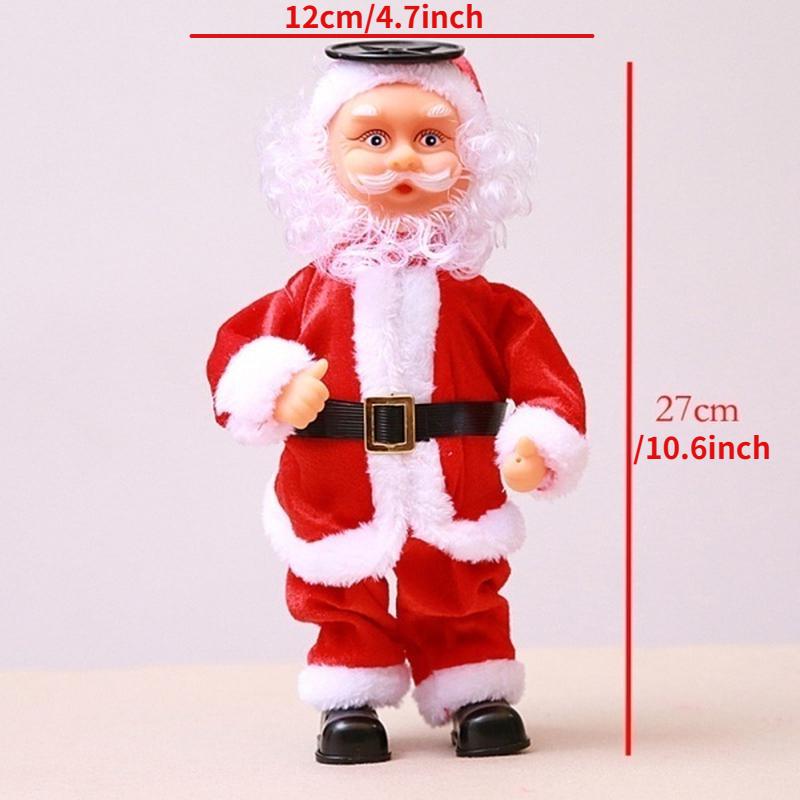 

1 шт. Танцующий Санта Клаус на руках Электрическая Креативная Музыкальная Игрушка Рождественский Подарок Украшение
