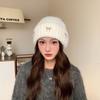 Korean Large Head Circumference Woolen Hat Winter Warm Hat Women's Bow Sweet Ear Protection Cold Pullover Knitted Hat