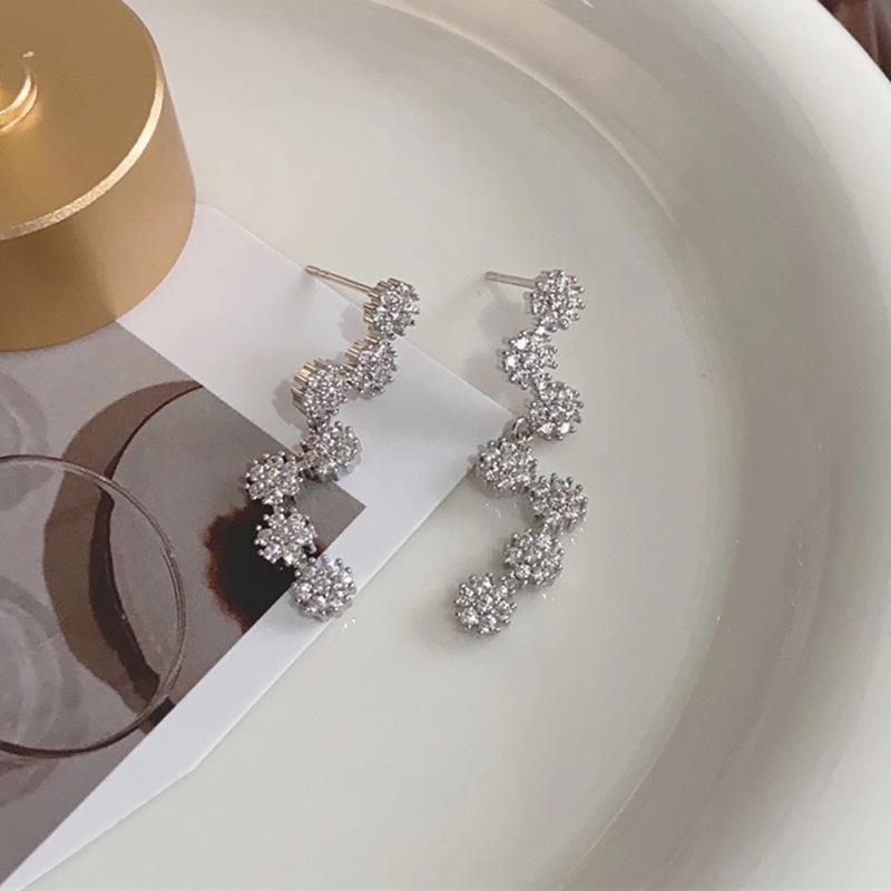 Lindon mode alliage de cuivre Zircon bijoux boucles d'oreilles pour femmes cadeaux de fête de mariage