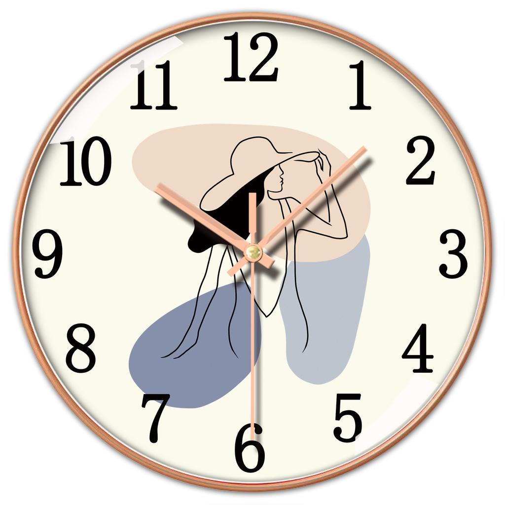 10 Zoll 25 Zentimeter Minimalistische Heim Stille Modeuhr Kreative Schlafzimmerdekoration Personalisierte Leichte Luxus Wanduhr