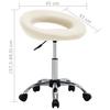 Vidaxl Swivel Dining Chair, Cream, Faux Leather Upholstered