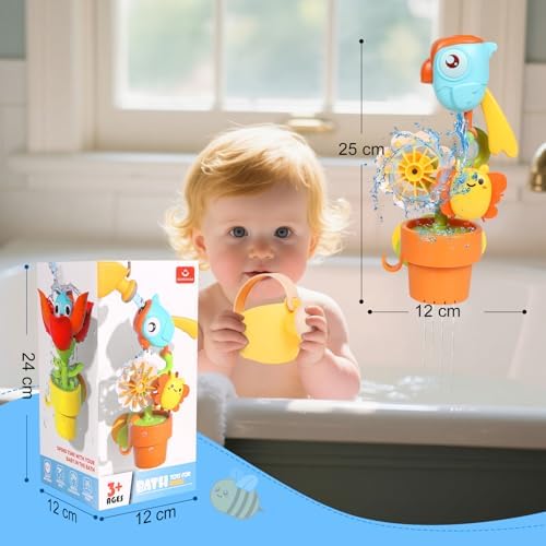 Bath Toys for Babies 1-4 Years Old, Interactive Spray Bird Water Play Toy for Toddlers, Kids Bath Time Gift for Boys & Girls
