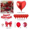 Bow Love Birthday Balloon Set Happy Birthday Balloon 32 Inch Love Aluminum Film Balloon Birthday Party Interior Decoration