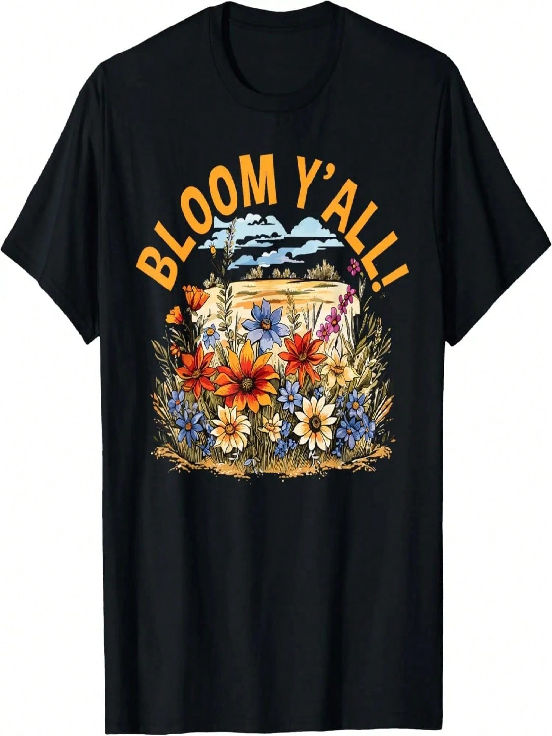 Texas Wildflowers Season, Bloom Y all, Floral Texas Spring T-Shirt S