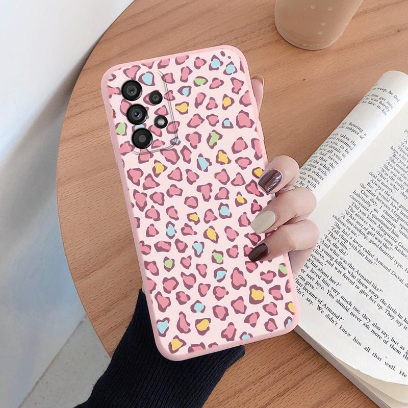 Leopard Print Phone Case For Samsung Galaxy A53 5G Protection Back Cover Soft Silicone Fundas For Samsung A56 A36 A54 A16 Cute