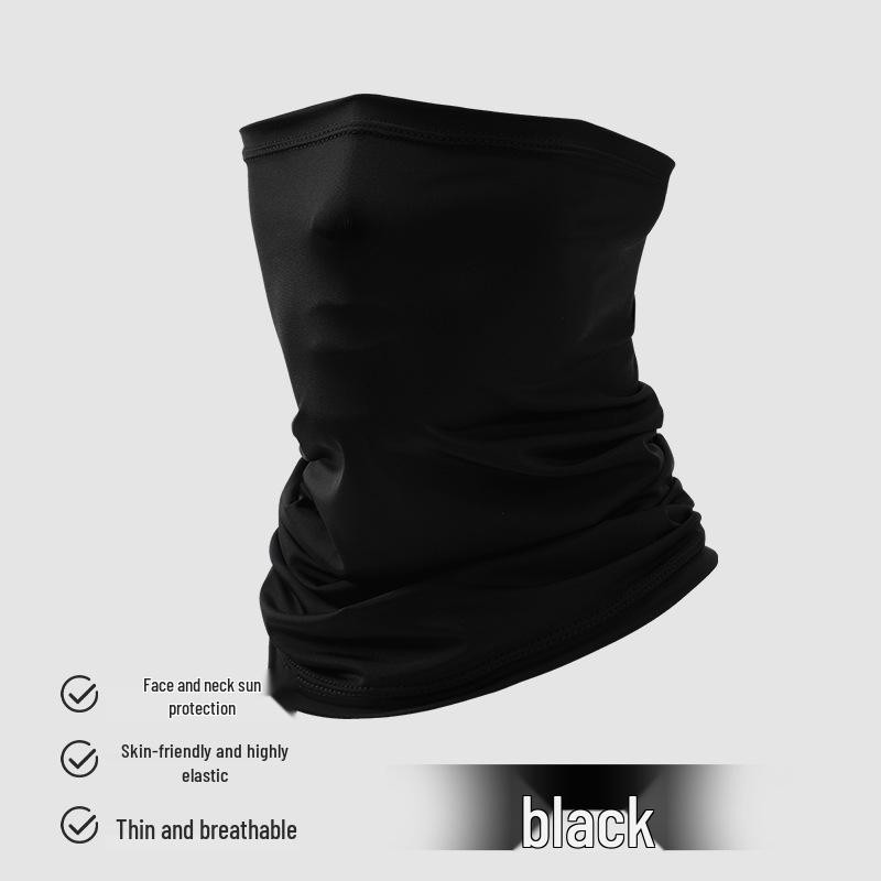 

Breathable Anti-UV Ice Silk Neck Gaiter: Sun Protection for Cycling & Outdoors One Size чорний