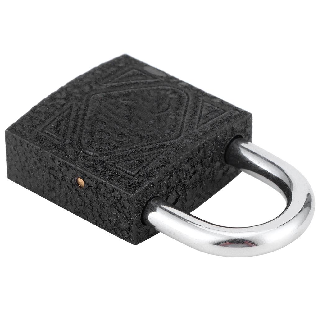 Padlock Brass Core and Thickened Black Iron Door Lock for Home Dormitory Portable Padlock50mm