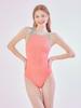 Toneidoseupocheu Pastel Tie-Back Coral Swimsuit