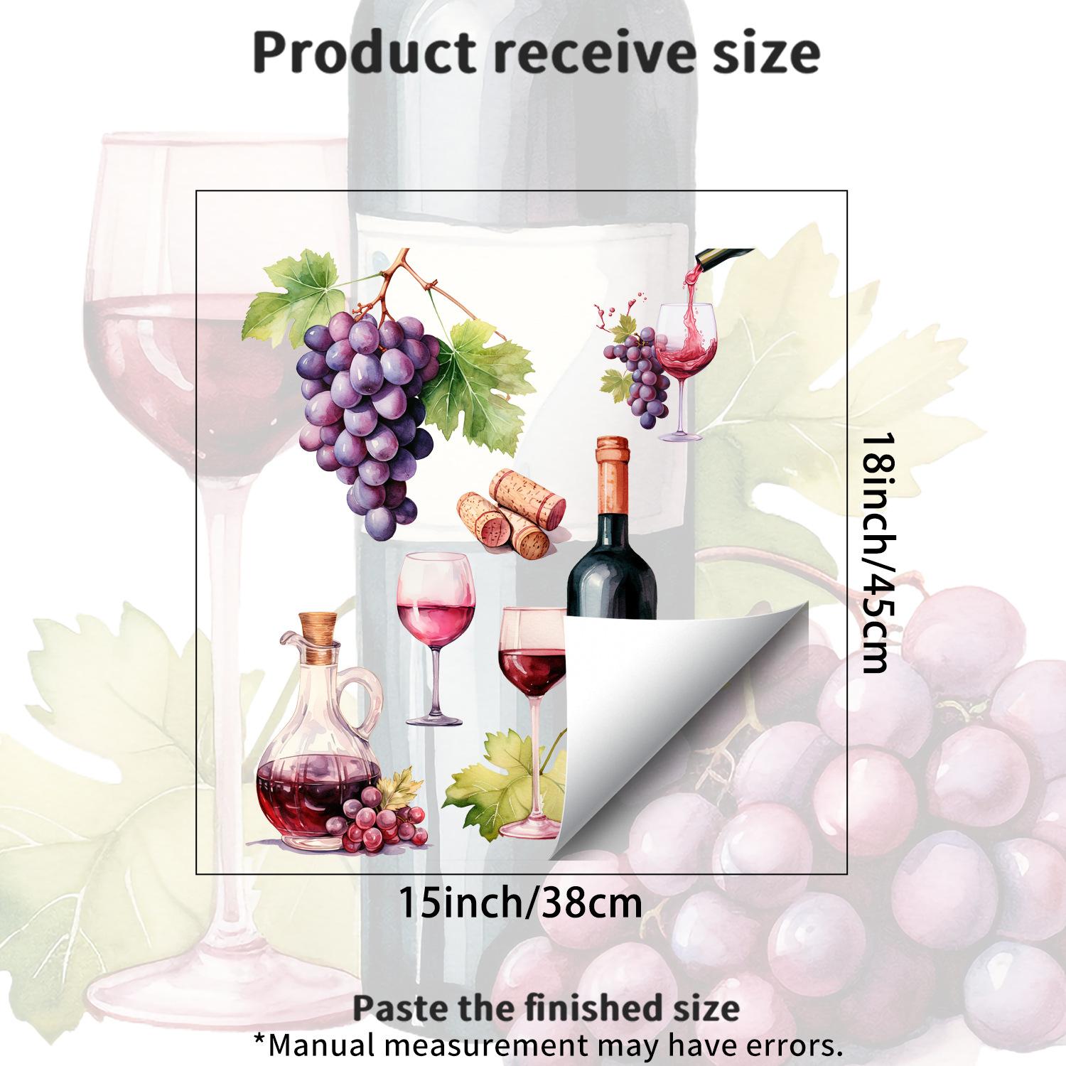 

Creative Red Wine Grape Kitchen Restaurant Wall Beautification Home Decoration Stickers