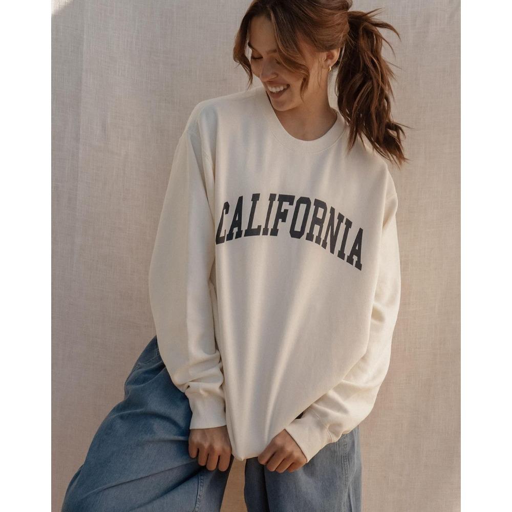 Autumn and winter, street sports style printing fashion sweater pullover loose casual crew neck top women s spot S