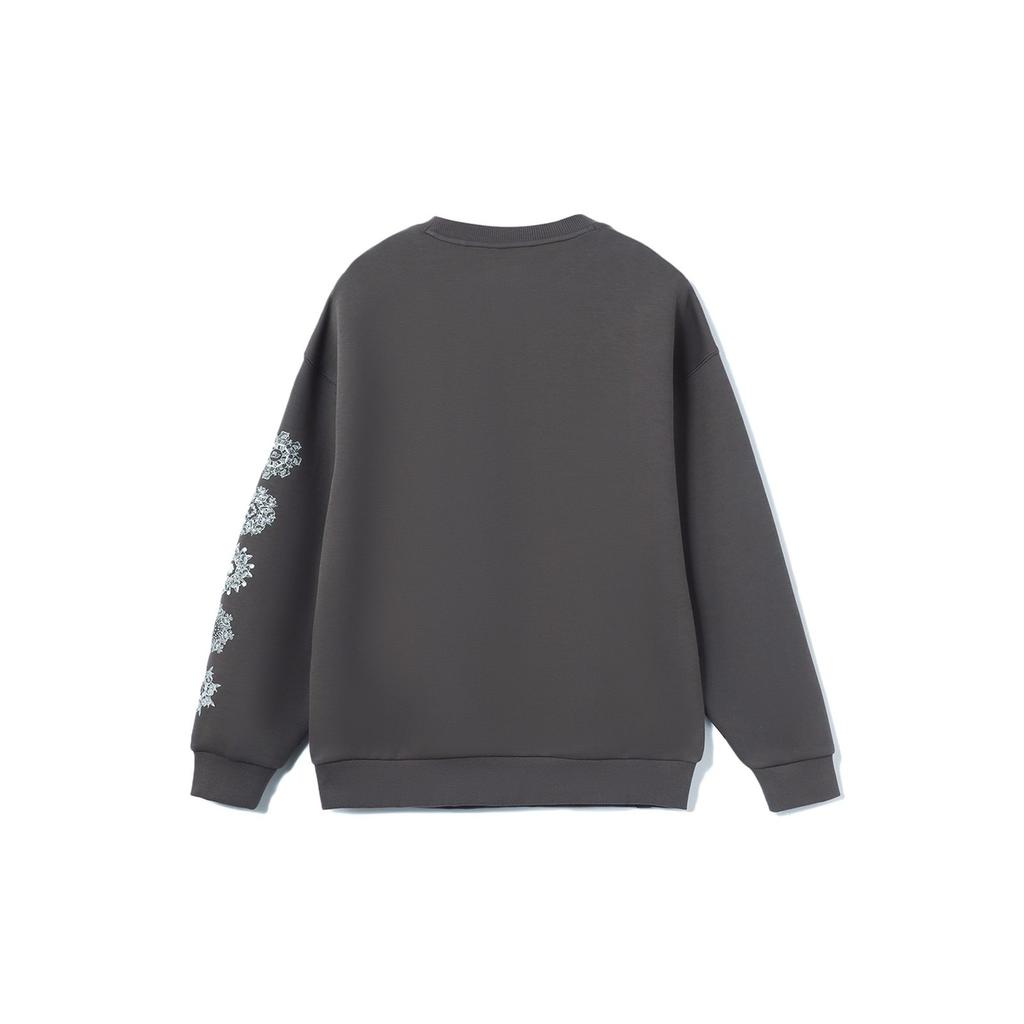 Li Ning Sweatshirt Unisex Road Gray Couple's AWDR739-5
