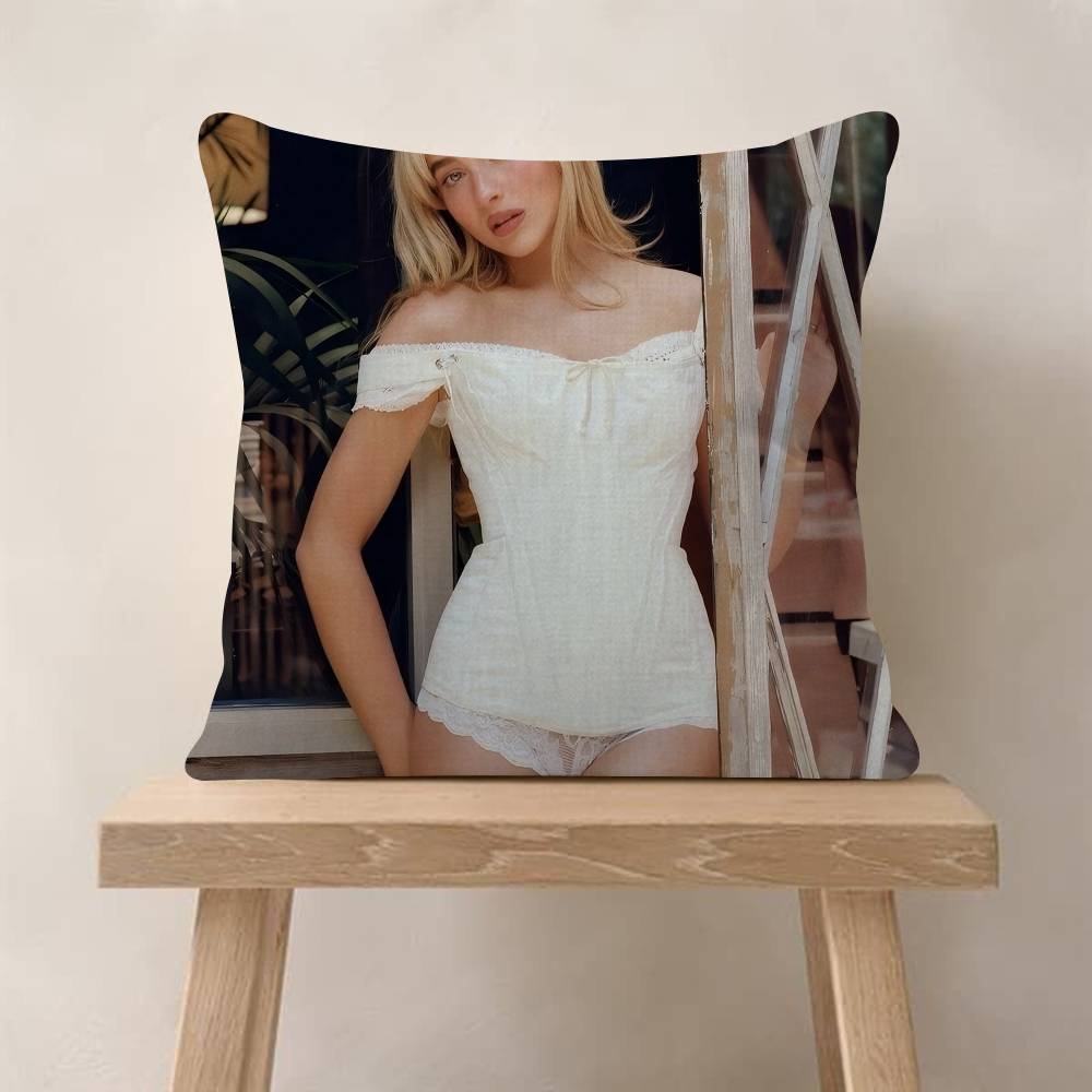 Fashion Singer SSabrina CCarpenter Pillow Cover Sofa Cushion Cover Home Room Decoration Children Gift