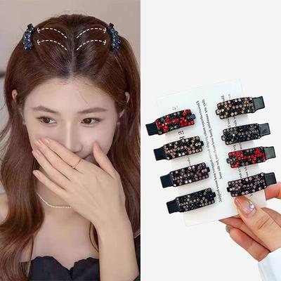 2pcs/set Vintage Rhinestones Rectangle Hair Clips For Women Girls Sweet Hair Ornament Hairpin Barrette Fashion Hair Accessories