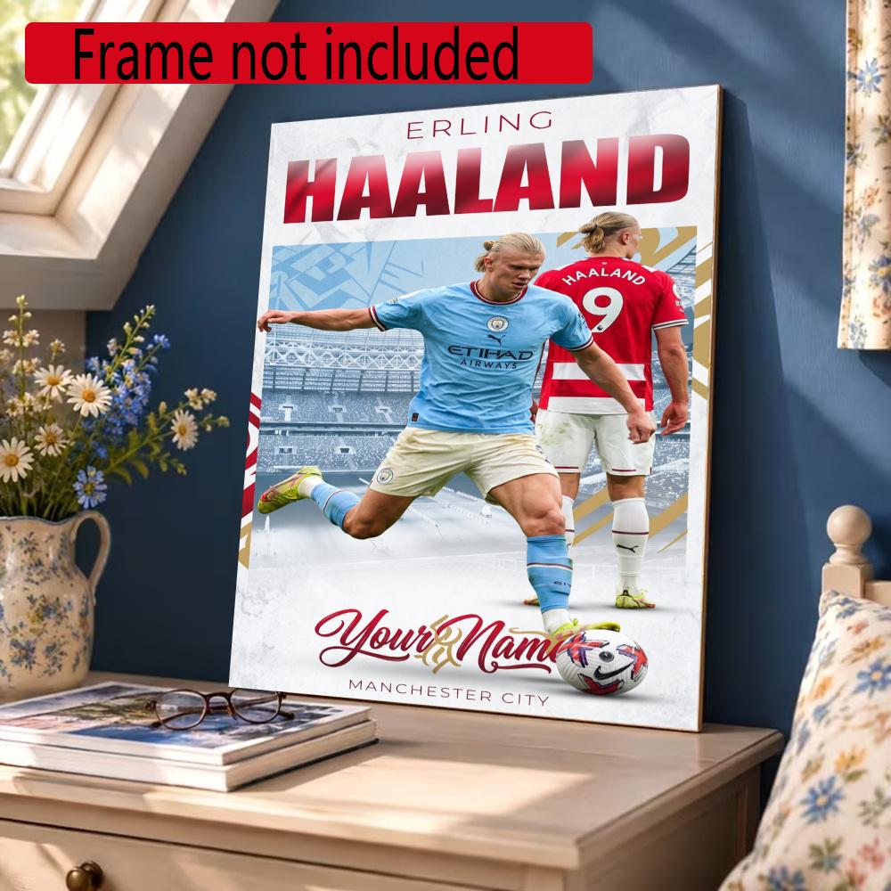 Haaland Personalized Name Diamond Paintings Mosaic Wall Round Diamond Art Painting Kits Embroidery Crystal Accessories Frameless