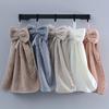 Bow hand towel, hanging cleaning cloth, kitchen and bathroom hand towel, household non-shedding small towel