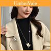 Fashion Floral Long Necklace With Zirconia For Women Winter Style Jewelry