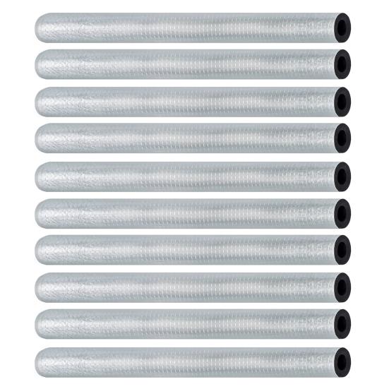 10Pcs Pipe Insulation Foam Tubes Self Adhesive Insulation Foam Wrap Aluminum Foil Pipe Covers for Spigot Winter Outside Pipes Freeze Protection