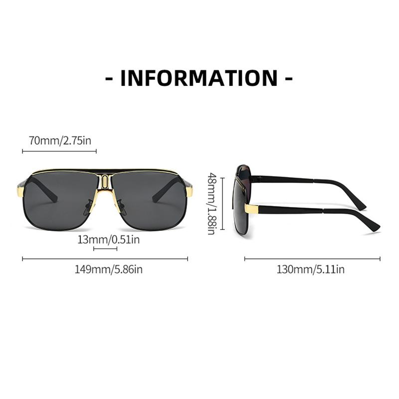 Fashion Men Square Glasses Men's Classic Driving Sunglasses Women Fashion Oversize Decor Glasses