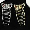 Homoyoyo Large Hair Claw Clip for Thick Hair, Retro Metal Rose Design, Strong Hold Hair Accessories, 11.5cm Extra Large Size, Gold x Red Alloy,
