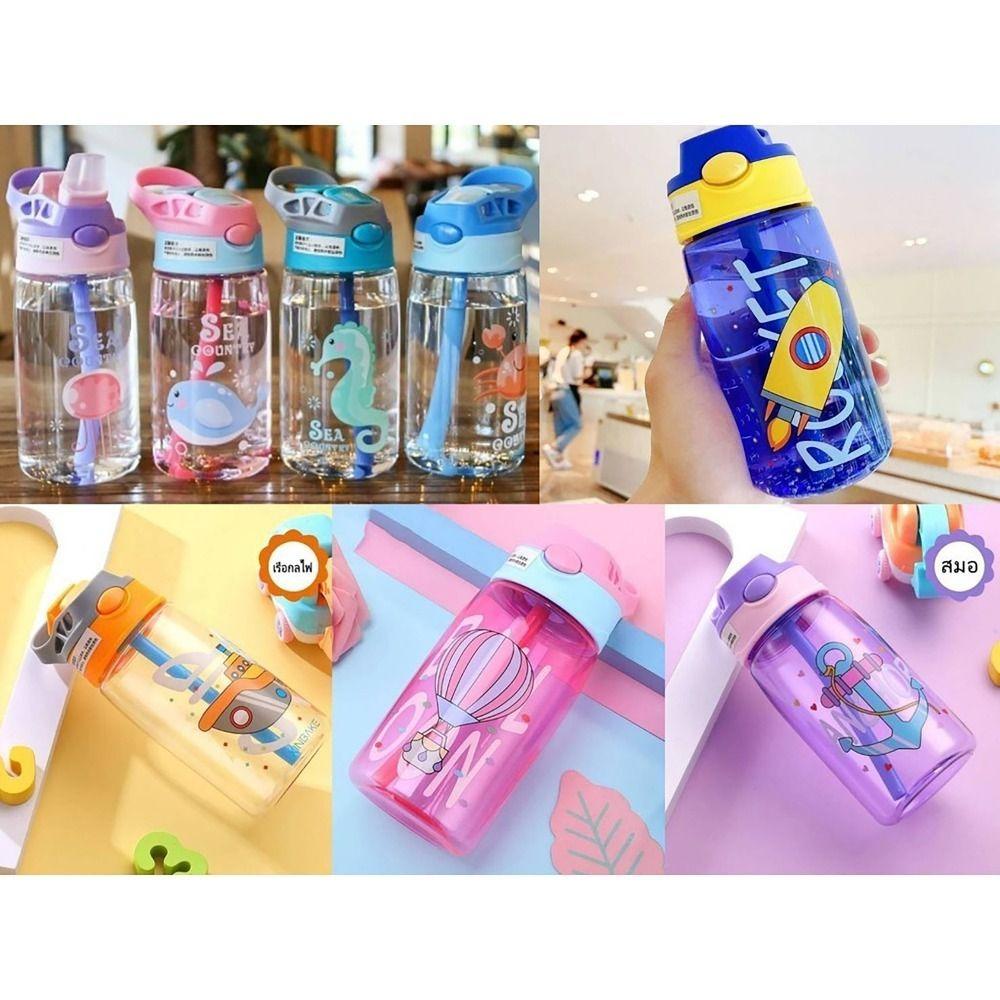 with Flip Straw Water Sippy Cups Leakproof Drinking Cup Sports Bottles  for Student Outdoor Sports
