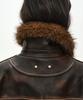 ADSB ANDERSSON BELL Fur Collar Field Leather Jacket (Brown)