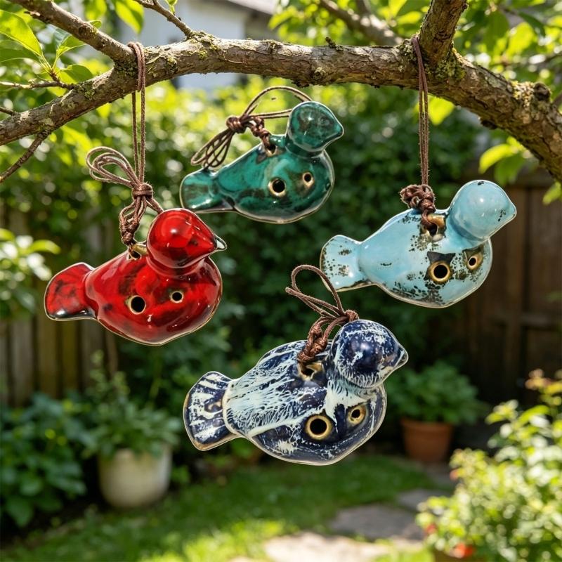 Elegant 6 Hole Musical Instrument Elegant Multitone Ceramic Ocarina For Beginner Professional Performers With Clear Tone