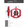 Pedales de Bicicleta de Montaña Bloqueo Doble Cara Antideslizantes Ultraligeros Aleación de Aluminio Sellados 3 Rodamientos Plataforma Plana SPD Pedal de Bicicleta MTB