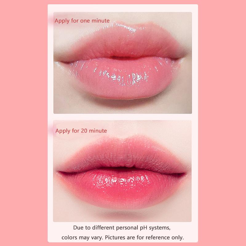 MERCILEN Flower Crystal Clear Essential Oil Temperature Changing Lip Balm Moisturizing Jelly Lip Balm Non-Stick Cup Color Changing Lipstick