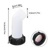 White 1000L IBC Tank Adapter Plastic Nozzle Tap 1/2" Replacement Valve Fitting Parts For Home Garden Water Connectors