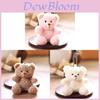 Cute Bear Plush Keychain With Soft Short Pile For Bag Decoration And Gift