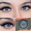 FUNSACHY Colored Contact Lenses Yearly Brown Lens for Eyes Makeup Beauty Green Color Lenses Fashion Grey Pupils Contacts 2Pcs