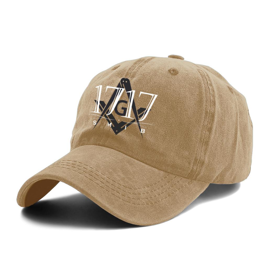 Est 1717 Masonic Baseball Caps Peaked Cap Freemason Gold Square Compass Sun Shade Hats For Men Women