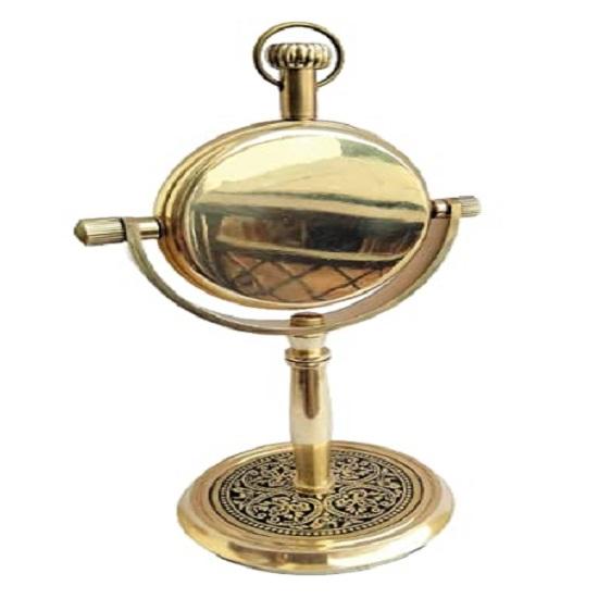 Antyczny Vintage Nautyczny Mosiężny Zegar Stojący Zegar Stołowy Wyraziste Cyfry