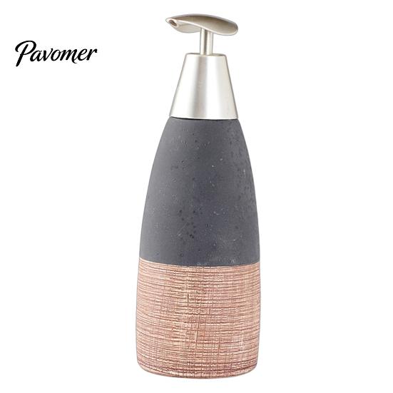 Shampoo Dispenser Bottle Ceramic Soap for Bathroom, 350/380ML Hand with Large Capacity Lotion Pump, Refillable Liquid Soap, and Pump