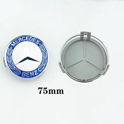 C200 E200 New 2025 For Mercedes Benz 4pcs 75mm Car Wheel Center Caps Rims Hub Caps For Mercedes Benz W204 205 A B C E S CLA CLK