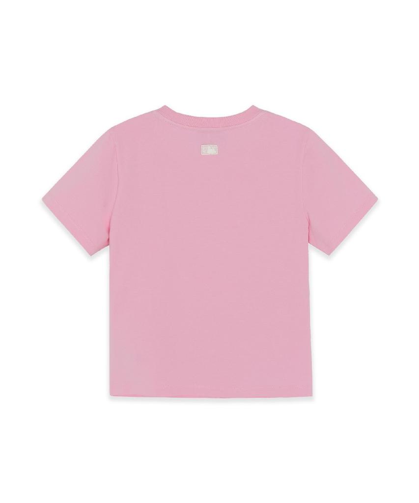 Emelbi Women'S Ribbon Graphic Slim Semi-Crop Short Sleeve T-Shirt Cle (L.Magenta)