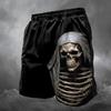Herren Schädel Kostüme Badehose Badeshorts BoardTäglich Urlaubs Kordelzug Tasche Elastischer Bund Designer Kleidung Bekleidung