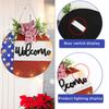 Colorful Welcome Wooden Sign With Usa Stars And Stripes Perfect For Decor Holiday
