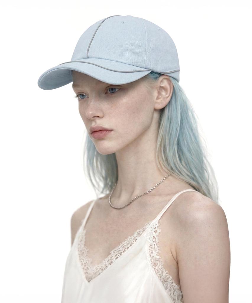 Aeneoaeswi Two Visor Denim Cap Light Blue