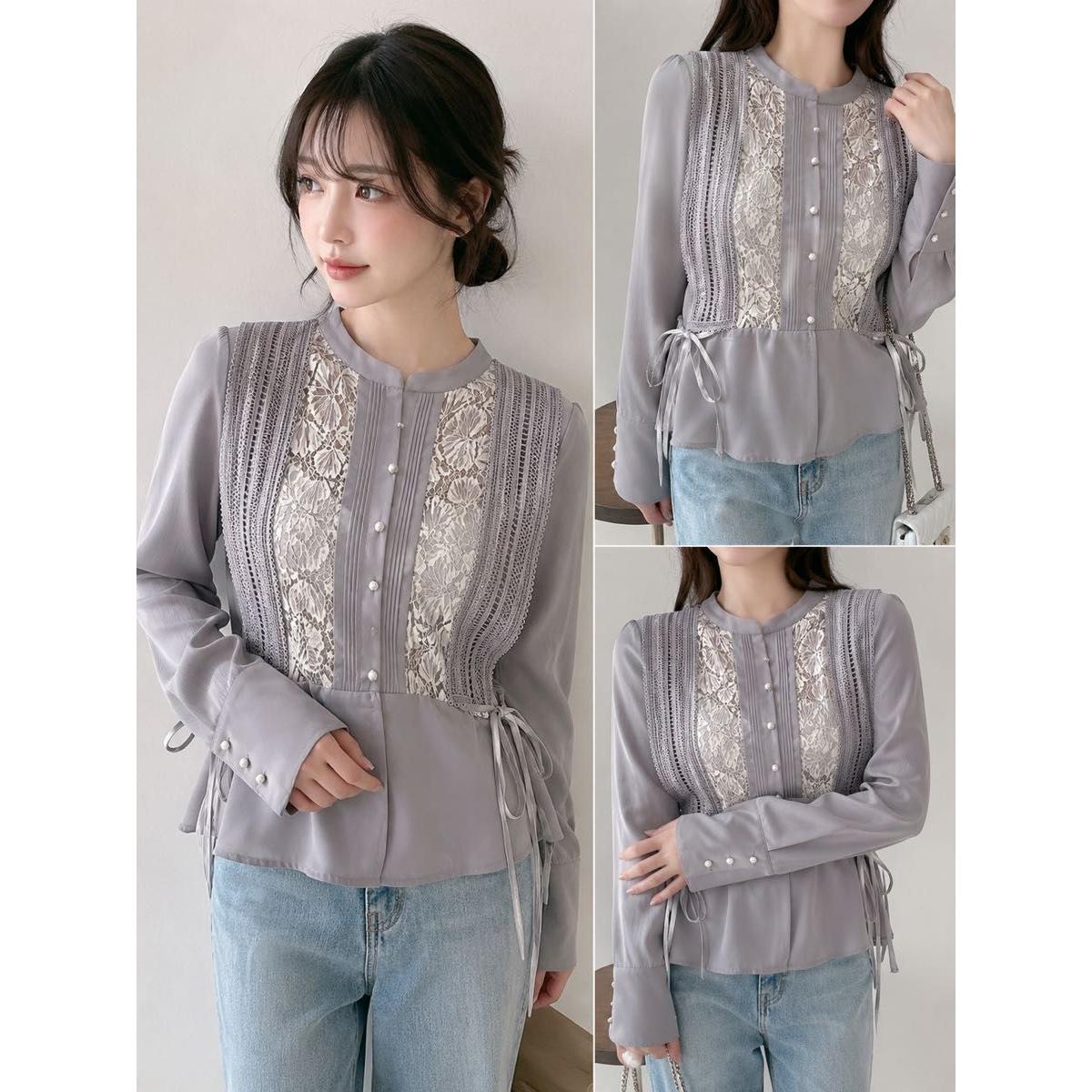 [Good condition] Lily Brown lace blouse with innerwear Lily Brown F