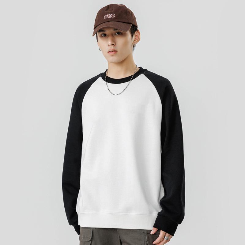 

Весна и осень, новый стиль, молодежная мода, свитшоты с круглым вырезом для мужчин и женщин, в цветовых сочетаниях, свободные повседневные универсальные спортивные футболки с круглым вырезом M