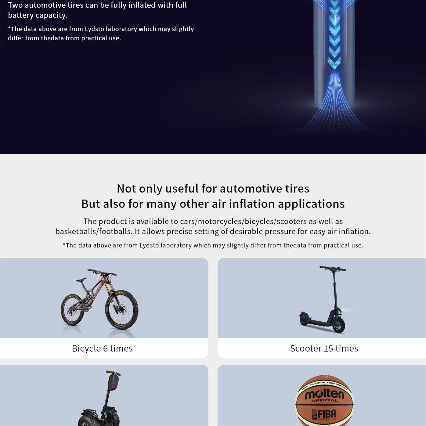 Беспроводной ручной пылесос Lydsto и воздушный насос 2 в 1 — фото 4