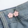 Colorful Sakura Adjustable Tightener Waist Buckle For Jeans Flower Shaped Button Adjuster For Pants And Skirts Waist