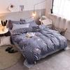 Cotton Bedding Set 4pcs with  Cover Bed Sheet Pillowcase Children Pastoral Flowers Bed Linen Set King Queen Full Twin Size