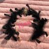 Handmade Halo Crown Headpiece Lolita Goddess KC Gothic White Angel Feather Wings Halo Crystal Crown Headband Hair Accessories