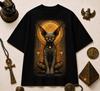 Egyptian Sphynx Cat T-Shirt – Mystic Bastet Goddess Gold Aura Gothic Graphic Tee
