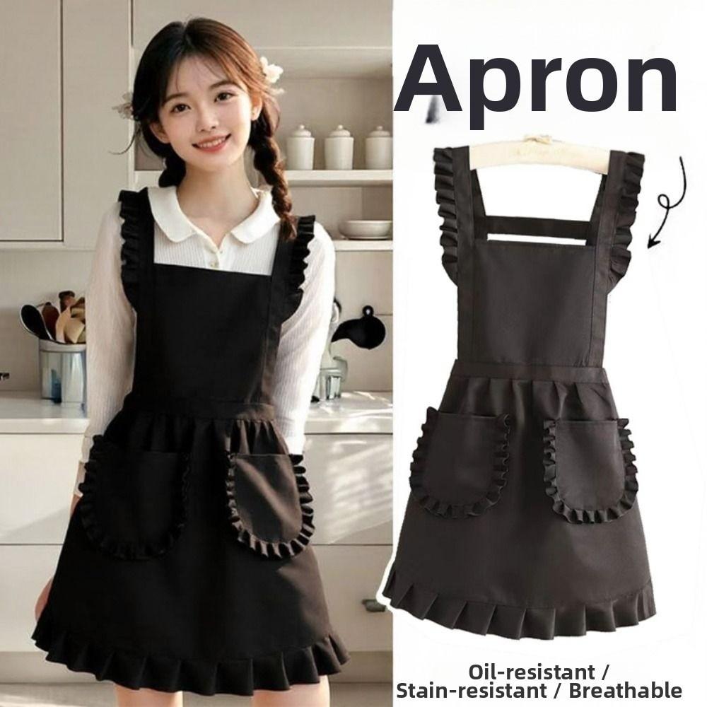 Stain-proof Korean Style Apron Cute Waiter Sleeveless Apron Catering Work Clothes Kitchen