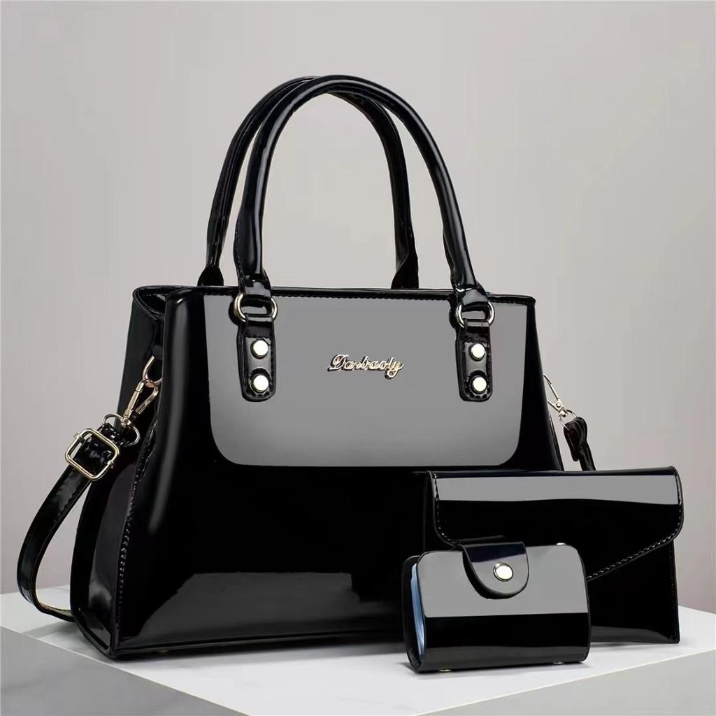 Bolsa de Mão Elegante Versátil para Mulheres Conjunto de Bolsa de Ombro e Transversal Chique Com Múltiplos Bolsos