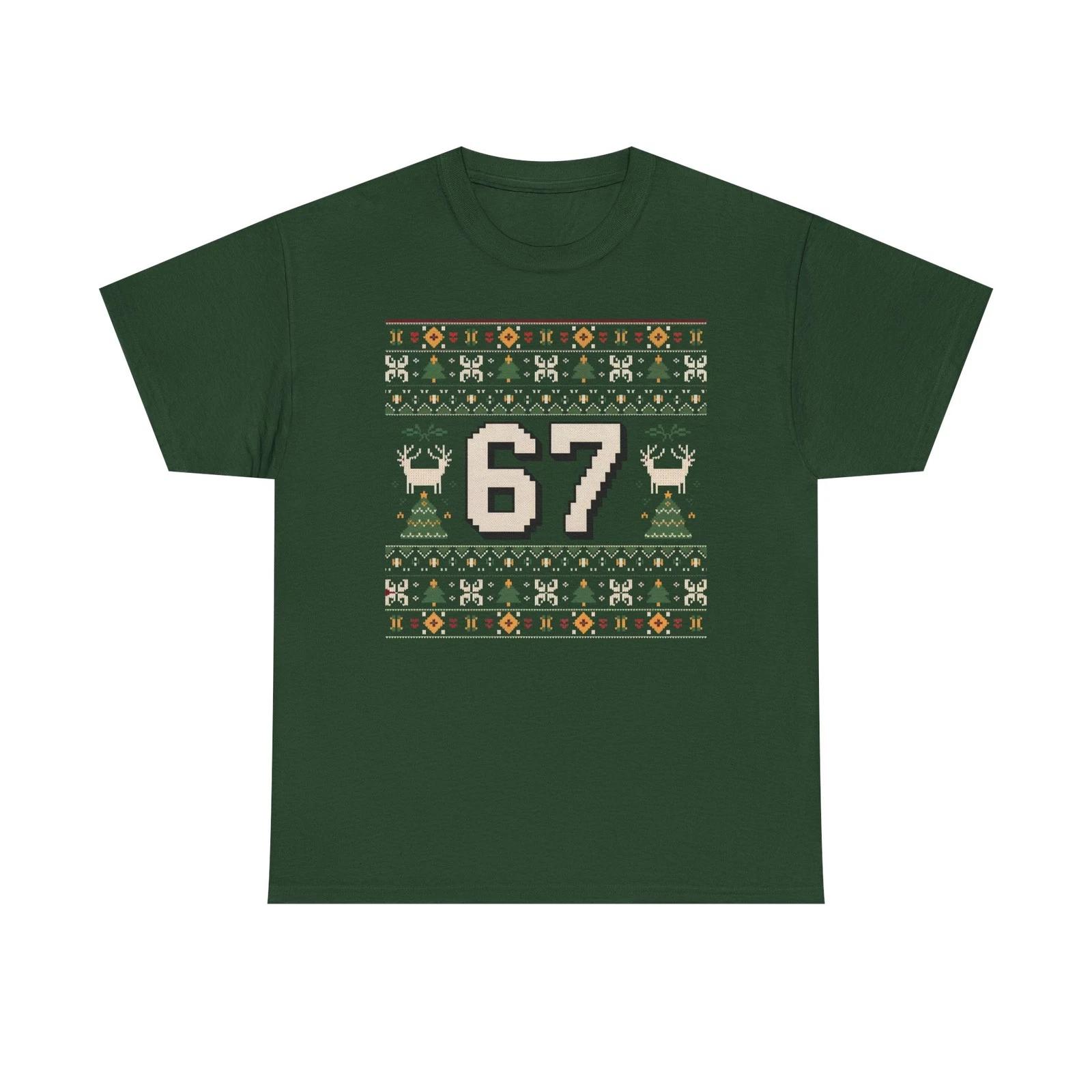 67 Ugly Christmas T-shirt | Funny Retro Holiday Sweater Style Tee 3XL